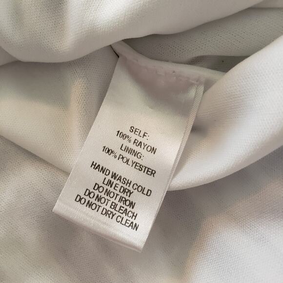 Lulu's Shift Dress Short Sleeve Rayon Blue White Vertical Stripes Mini Dress L - Picture 9 of 9